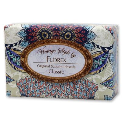Schafmilchseife eckig 150g "Vintage-Motiv 121", Classic 