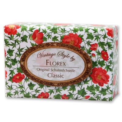 Schafmilchseife eckig 150g "Vintage-Motiv 138", Classic 