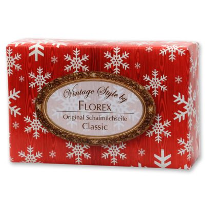 Schafmilchseife eckig 150g "Vintage-Motiv 50", Classic 