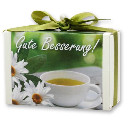 Schafmilchseife eckig 150g in Schachtel "Gute Besserung", Eisenkraut 