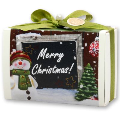 Sheep milk soap 150g in a box "Merry Christmas", Verbena 