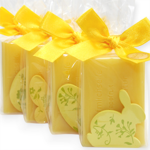 Sheep milk soap 100g, decorated with easter decorations in a cellophane, Grapefruit 