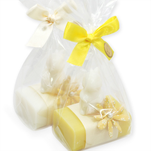 Sheep milk soap 100g, decorated with a soap rabbit 23g in a cellophane, Classic/grapefruit 