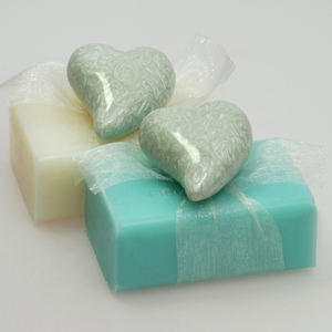 Sheep milk soap 100g, decorated with a heart, Classic/salt 