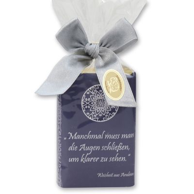 Sheep milk soap 100g "Motive Arabisch dunkel" in a cellophane bag, Incense 