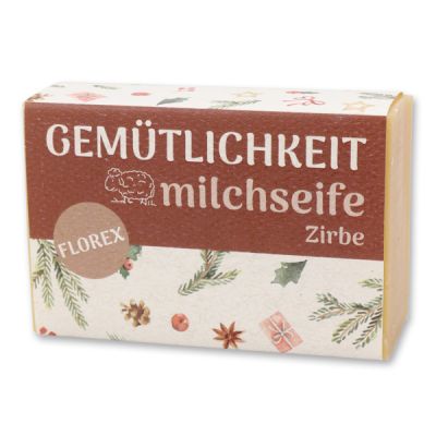 Schafmilchseife eckig 150g "Gemütlichkeit", Zirbe 