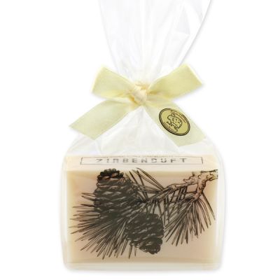 Schafmilchseife eckig 150g in Cello "Zirbenduft", Zirbe 