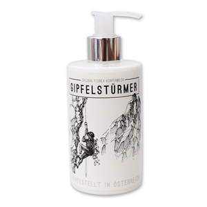 Bodymilk with organic sheep milk 250ml in a dispenser "Gipfelstürmer", Swiss pine 