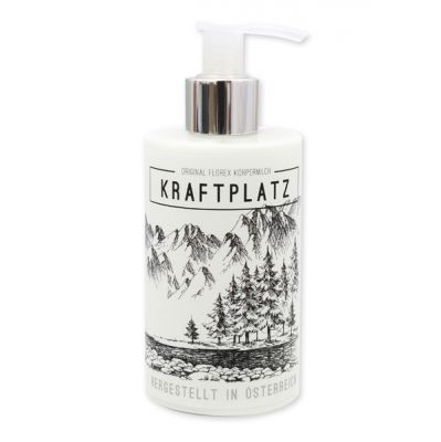 Bodymilk mit biologischer Schafmilch 250ml im Spender "Kraftplatz", Edelweiß 