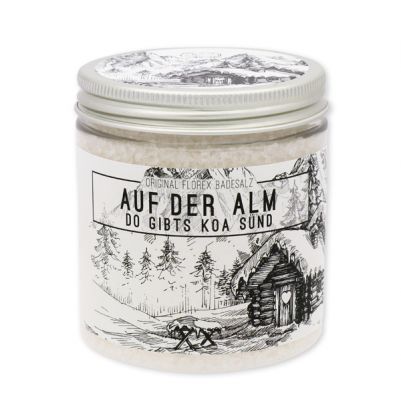 Badesalz 300g in der Dose "Auf der Alm", Schneerose 