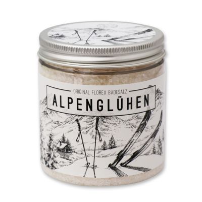 Badesalz 300g in der Dose "Alpenglühen", Schneerose 