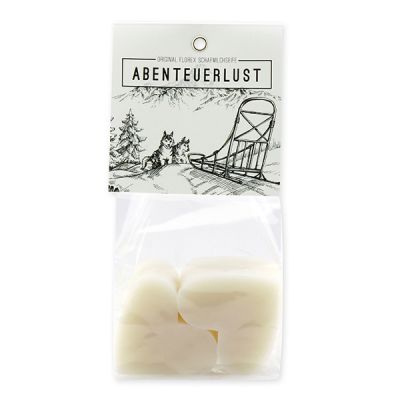 Schafmilchseife Herz mittel 4x23g in Cello "Abenteuerlust", Edelweiß 