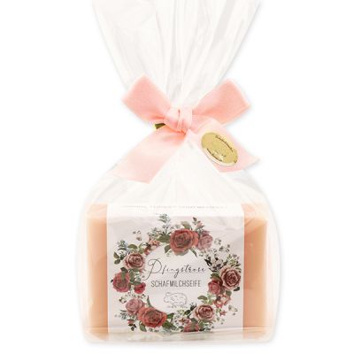 Schafmilchseife eckig 150g in Cello "Einzigartige Augenblicke", Pfingstrose 