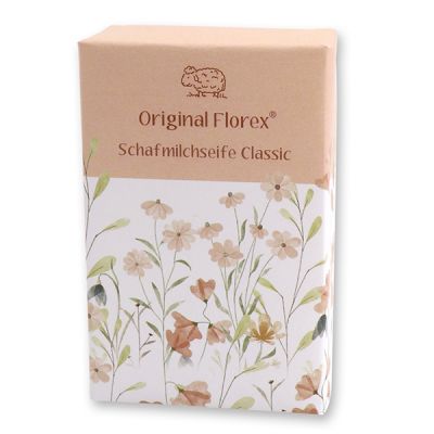 Sheep milk soap 150g "Blütenzart" with design 11 standing, Classic 