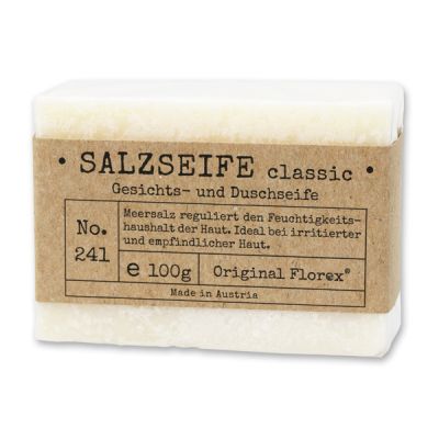 Special cold-stirred soap 100g packed in cello "Pure Soaps", Salt classic 