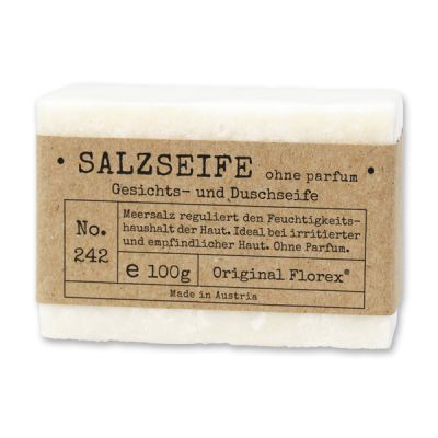 Special cold-stirred soap 100g packed in cello "Pure Soaps", Salt without parfume 