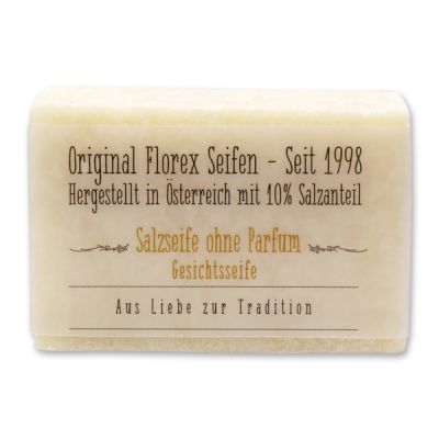 Spezialseife kaltgerührt 100g transparentes Papier, Salz ohne Parfum 