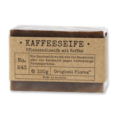 Special cold-stirred soap 100g packed in cello "Pure Soaps", Coffee 
