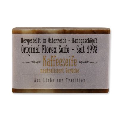 Spezialseife kaltgerührt 100g transparentes Papier, Kaffee 