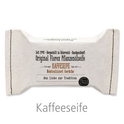 Kaltgerührte Spezialseife 100g im genähten Papierbeutel, Kaffee 
