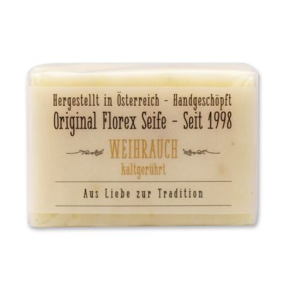 Cold-stirred soap 100g in Cello with transparent paper, Incense 