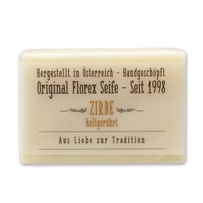 Cold-stirred soap 100g in cello with transparent paper, Swiss pine 