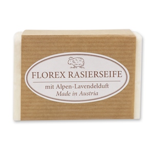 Spezialseife kaltgerührt 90g braunes Papier, Rasierseife 