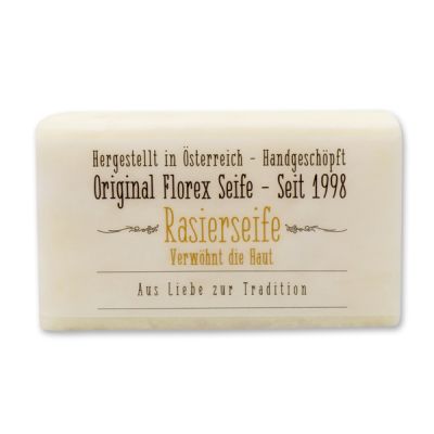 Spezialseife kaltgerührt 90g transparente Schleife, Rasierseife 