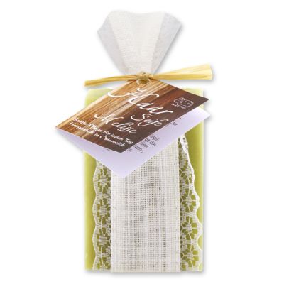 Special cold-stirred soap 100g decorated with a ribbon, Hair soap melissa 