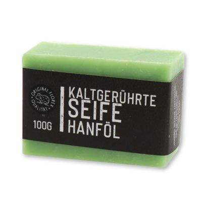 Kaltgerührte Spezialseife 100g "Black Edition", Hanföl 