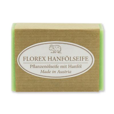 Spezialseife kaltgerührt 90g braunes Papier, Hanföl 