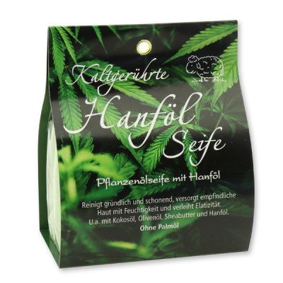 Spezialseife kaltgerührt 90g Papier-Tasche, Hanföl 