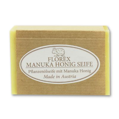 Spezialseife kaltgerührt 90g braunes Papier, Manuka Honig 