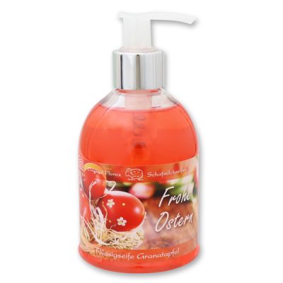 Flüssigseife mit Schafmilch 250ml im Spender "Frohe Ostern", Granatapfel 
