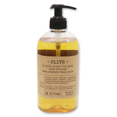 Real liquid vegetable oil soap with sheep milk 500ml "Pure Soaps", Olive 