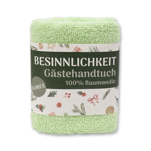 Waschtuch 30x30cm "Besinnlichkeit", grün 