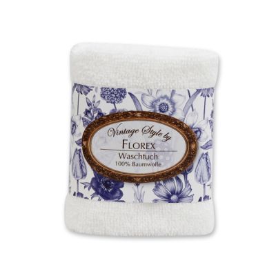 Towel 30x30cm "Vintage-Motive 132", white 