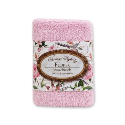 Towel 30x30cm "Vintage-Motive 142", rose 