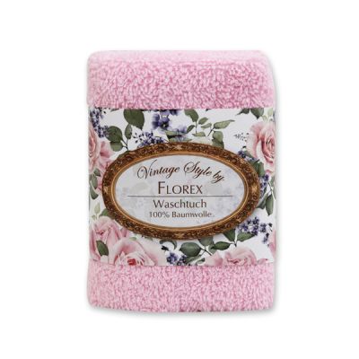 Towel 30x30cm "Vintage-Motive 144", rose 