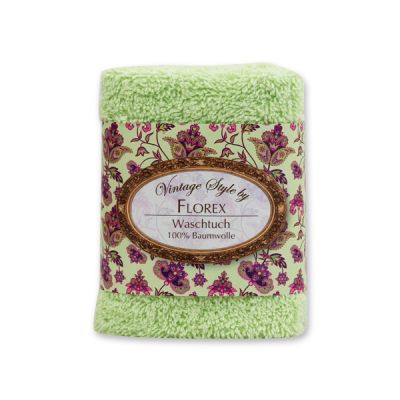 Towel 30x30cm "Vintage-Motive 146", green 