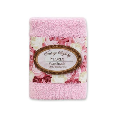 Towel 30x30cm "Vintage-Motive 151", rose 
