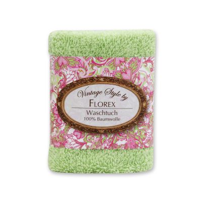 Towel 30x30cm "Vintage-Motive 162", green 