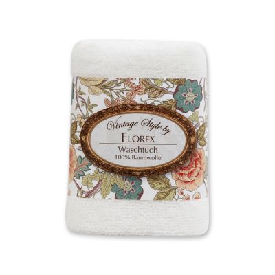 Towel 30x30cm "Vintage-Motive 165", white 