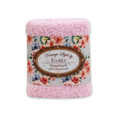 Towel 30x30cm "Vintage-Motive 170", rose 