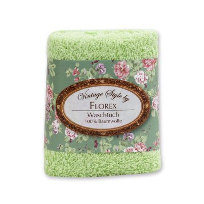 Towel 30x30cm "Vintage-Motive 18", green 