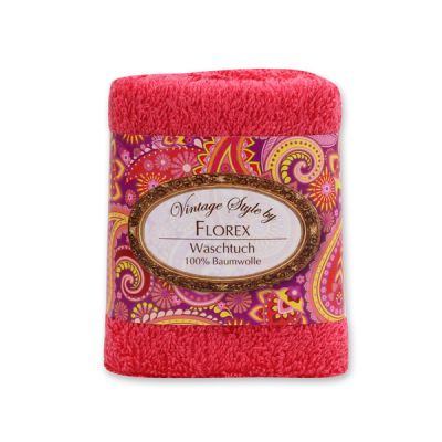 Towel 30x30cm "Vintage-Motive 34", pink 