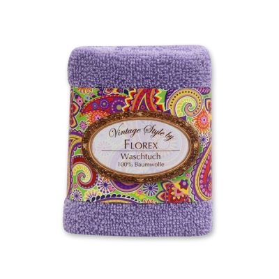 Towel 30x30cm "Vintage-Motive 35", lilac 