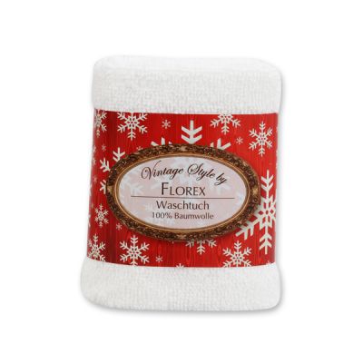Towel 30x30cm "Vintage-Motive 50", white 