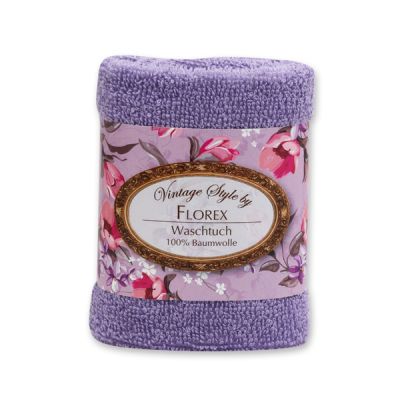 Towel 30x30cm "Vintage-Motive 55", lilac 