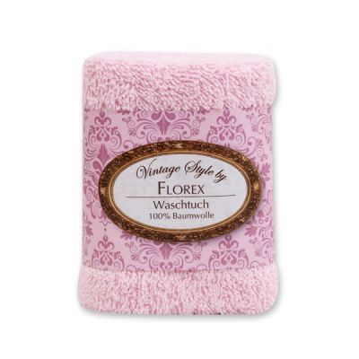 Towel 30x30cm "Vintage-Motive 61", rose 